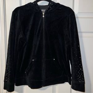 Style & Co Women’s Velour Zip Up Hoodie